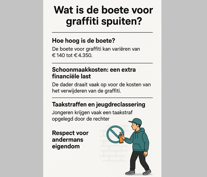 Wat is de boete voor graffiti spuiten